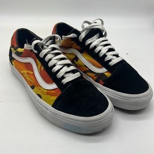 Vans Old School Pop Camo Orange Mens Size 7